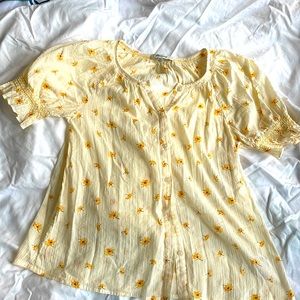 Spring floral Madewell button down top
